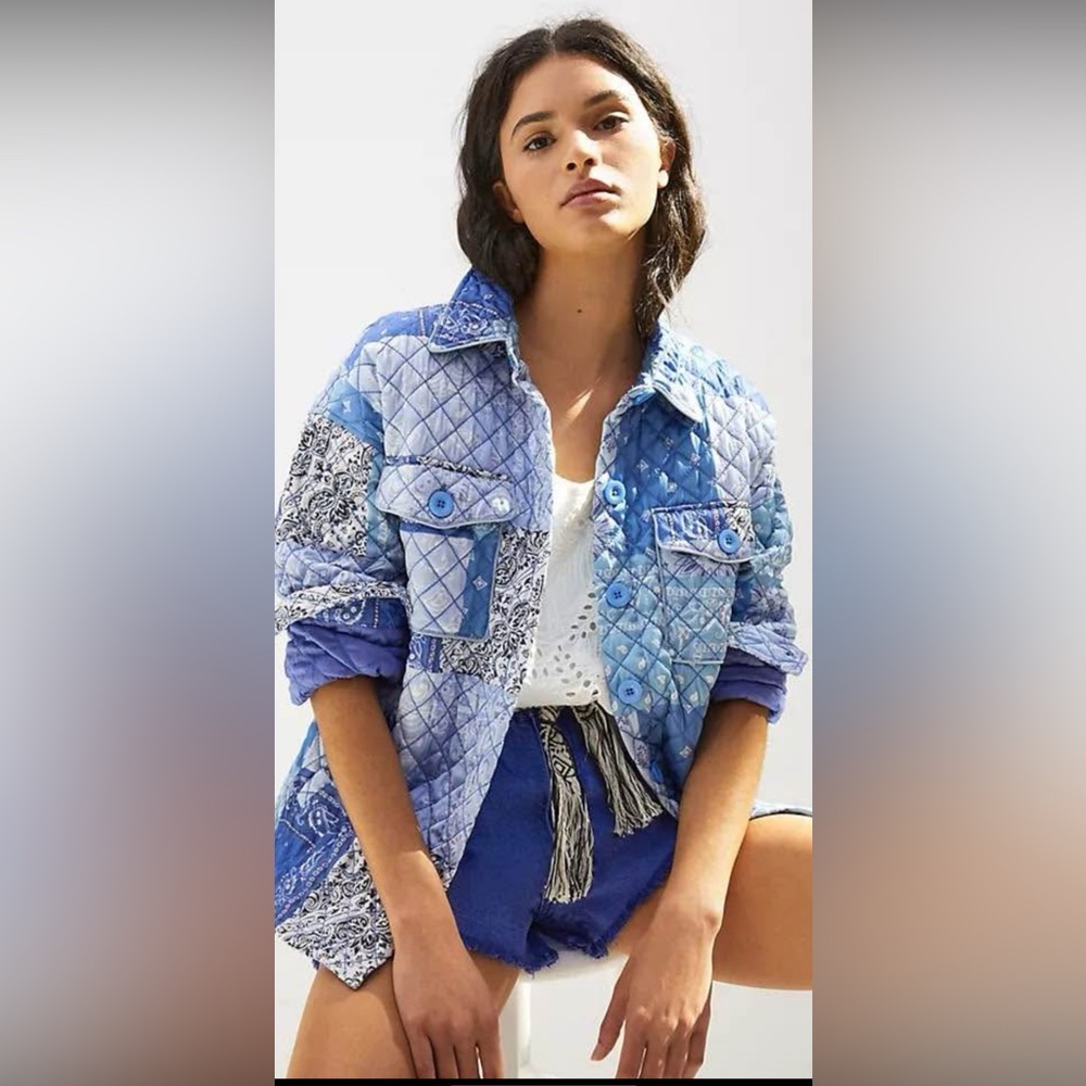 🌺Anthropologie Priya Quilted Shirt Jacket